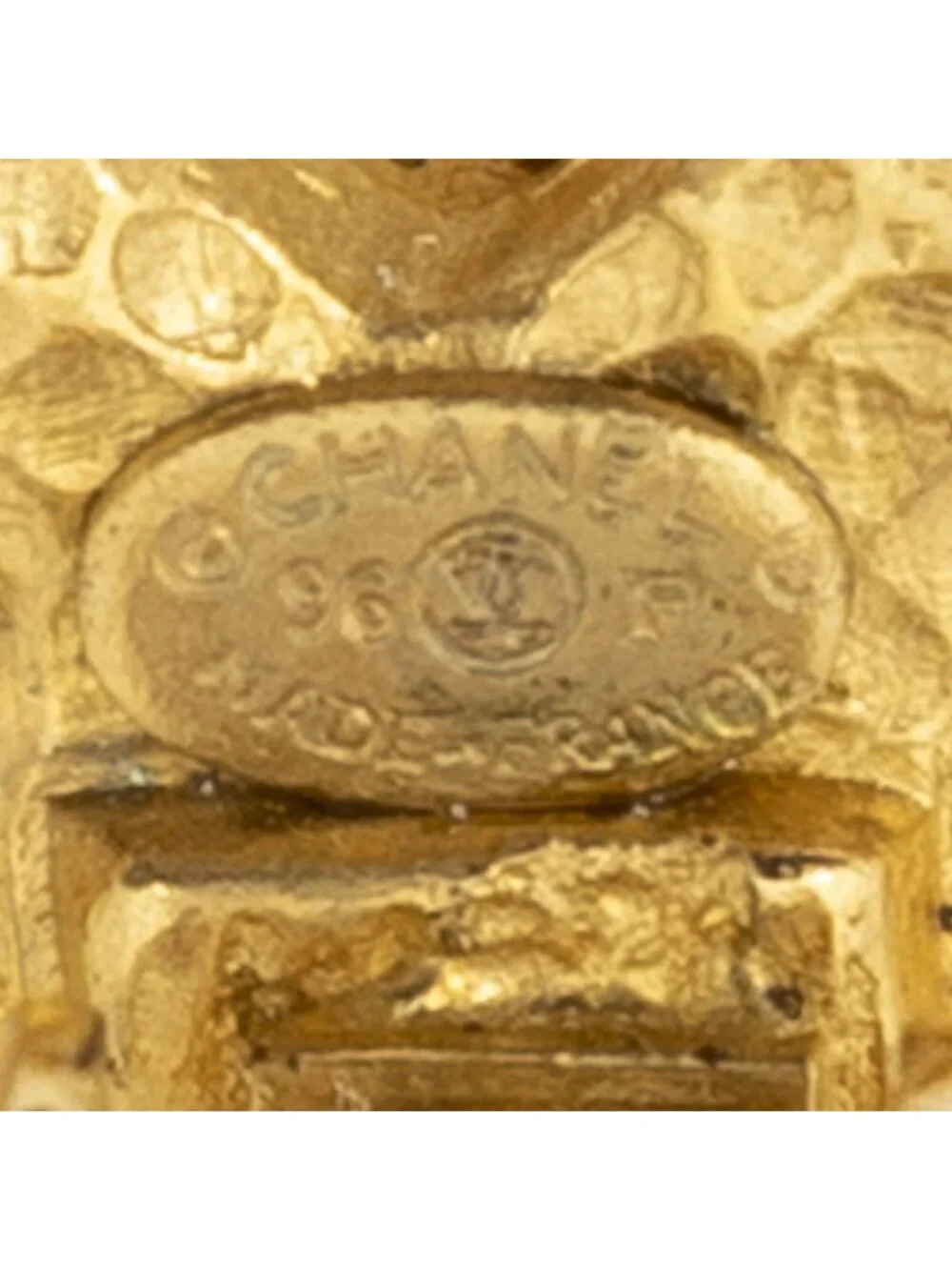 Chanel CC Logo Round Clip Type Earrings Gold Plated